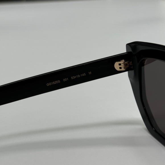 NEW GG1520S 001 GUCCI BLACK GREY GEOMETRIC WOMEN GUCCI SUNGLASSES - Picture 10 of 13